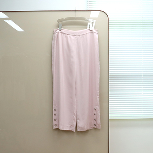 B774 国货精品 女款 铆钉饰裤 脚宽松阔腿裤