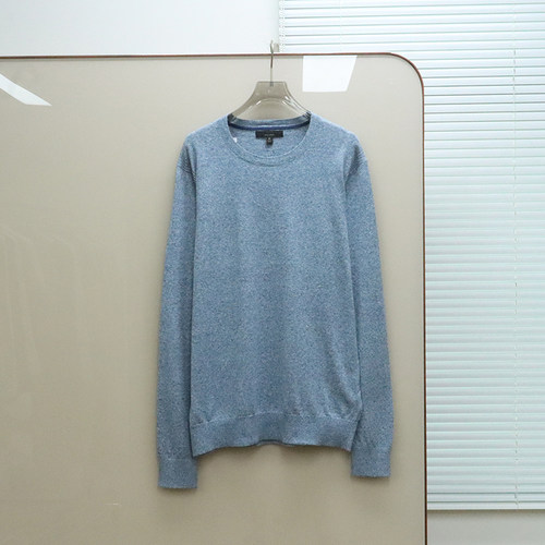 美系蕉国BR 男款  SILK亚麻混纺圆领长袖针织衫 H697