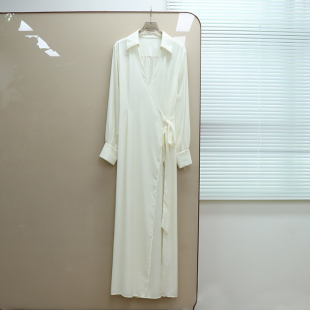 连衣裙 白色裹身长款 B403 女款 美系行政G