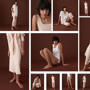 宽松针织开衫 圆领拉链拼接无袖 外套D951 女款 西班牙极简设计师