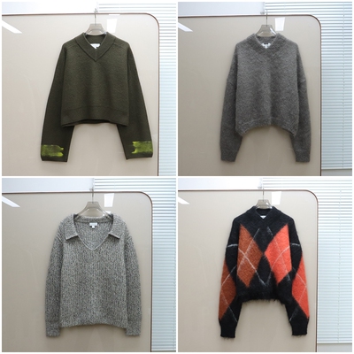 北欧风CS 女款  V领羊毛混纺针织衫合集 F128