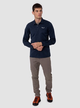 德系户外轻奢SLA 男款 拼接剪裁汉麻透气衬衫 8474