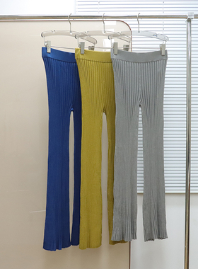 纽约设计师DL 女款 松紧腰罗纹针织裤 D863