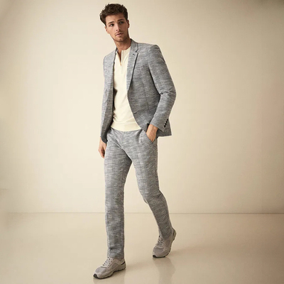 英伦简约RS 男款  半拉链圆领短袖针织衫 C884