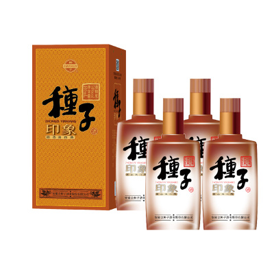 金种子 种子印象 柔和种子酒 浓香型白酒 50度 460ml*4瓶 整箱装
