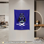 保时捷FE车队PORSCHE电动方程式 99X赛车挂布卧室背景布墙面装 饰画