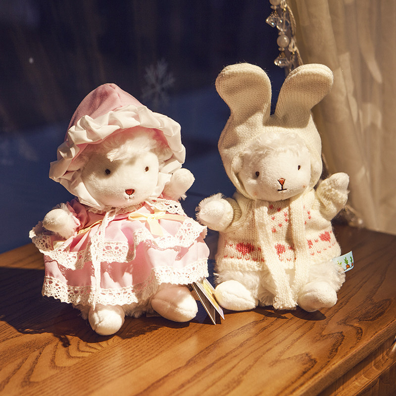 美国bunnies by the bay正版网红小羊公仔毛绒玩具小坐羊玩偶娃娃