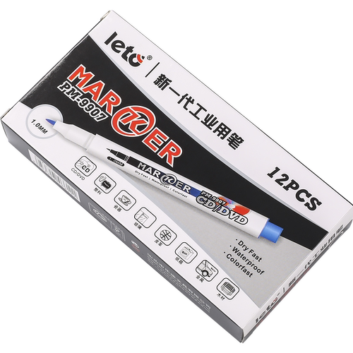 小双头记号笔小支细黑色细头单头油性光盘笔防水防油速干不易掉色细款油性笔马克笔儿童勾线笔红蓝色可加墨水