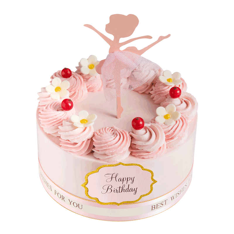 味多美粉色少女生日蛋糕 北京同城派送