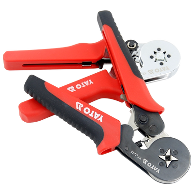 YATO压线钳棘轮接线端子压线钳端子钳正方形冷压压接钳电工专用