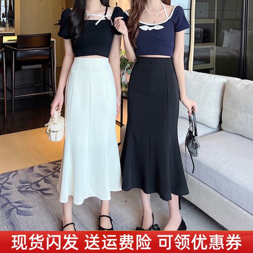 中长裙半身裙韩版鱼尾裙高腰晕瘦