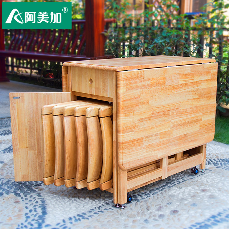 全实木折叠餐桌椅组合小户型北欧现代简约家用饭桌多功能伸缩折叠在类目 住宅家具, 桌类, 餐桌中 - 来自Buy2taobao.com提供专业的淘宝代购服务