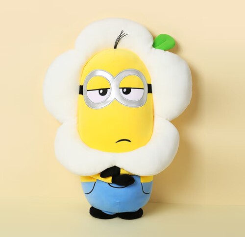 全新正品小黄人白色小雏菊系列kevin毛绒公仔玩偶娃娃生日礼物