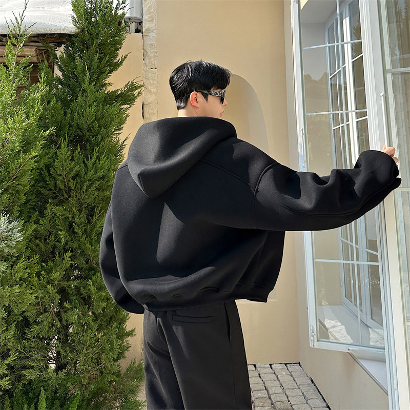 大廓型550克太空层挺廓时装卫衣男灯笼袖宽松美式卫衣外套P135，男装卫衣，星座1009（原B233）