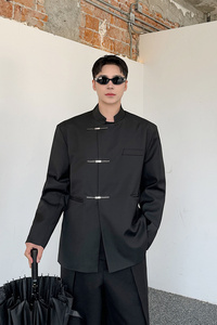 新中式中山装立领西装外套男结婚订婚礼服西服外套P125图片