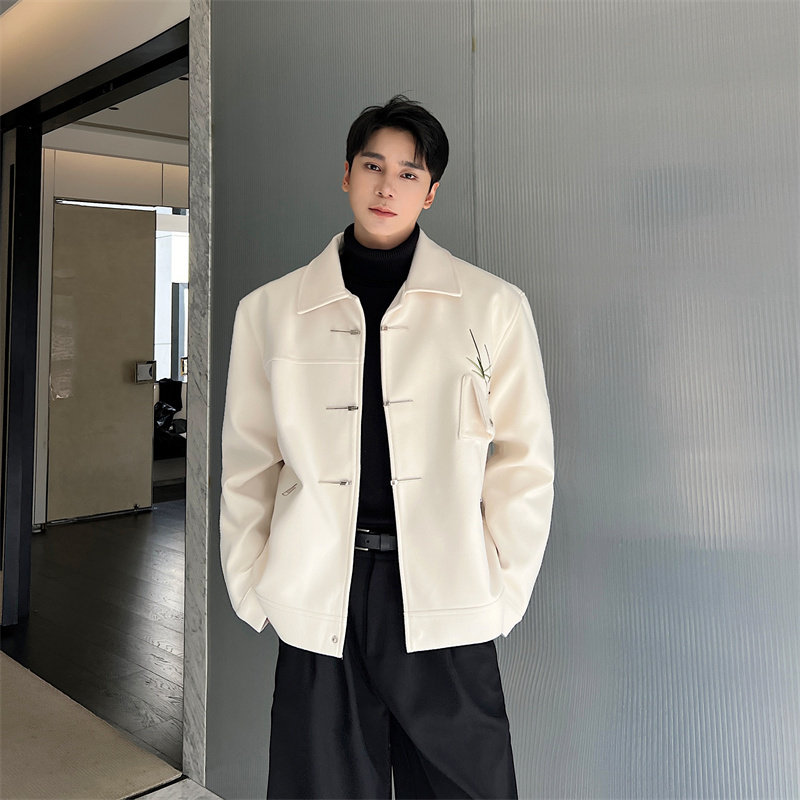新中式毛呢夹克翠竹绣花上衣男P145,男装夹克,星座1009（原B233）