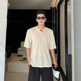 夏季超舒服透气海岛旅游风宽松半袖男禁欲系韩版发型师T袖P55，男装T恤，星座1009（原B233）