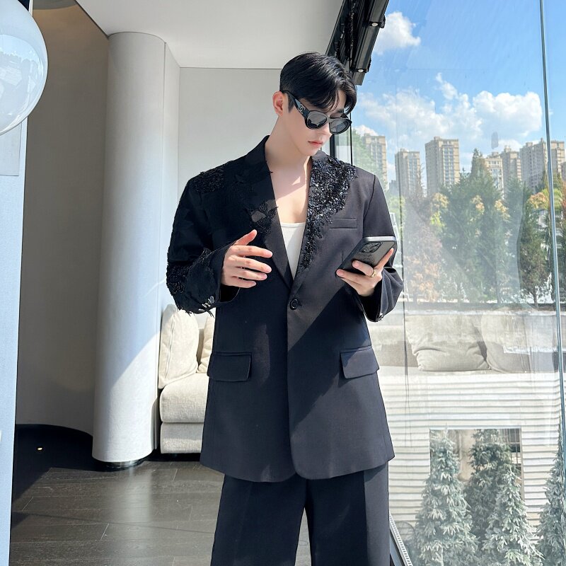 重工设计舞台明星同款西装外套男P225,男装西服套装,星座1009（原B233）