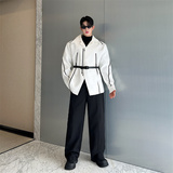 韩版设计感结构性拉条撞色夹克外套男P145，男装夹克，星座1009（原B233）