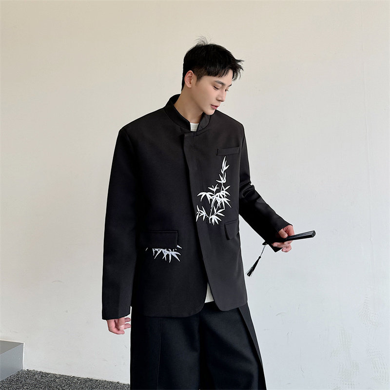 新中式刺绣西装外套男P140,男装西服套装,星座1009（原B233）