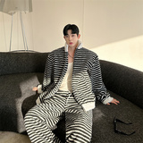 时尚韩版条纹套装P185，男装休闲套装，星座1009（原B233）