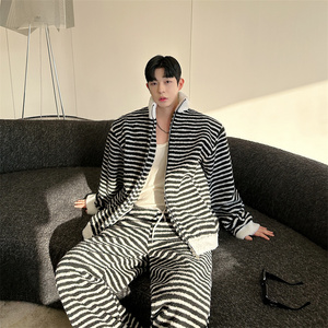 时尚韩版条纹套装P185,男装休闲套装,星座1009（原B233）