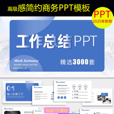 ppt模板高级感简约商务工作汇报年终总结计划转正述职报告模版