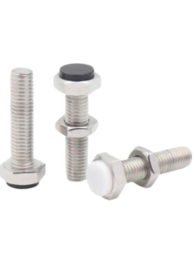 SUST10/12带聚氨酯止动螺栓型防撞头压块缓冲器胶头螺定螺丝TDB71