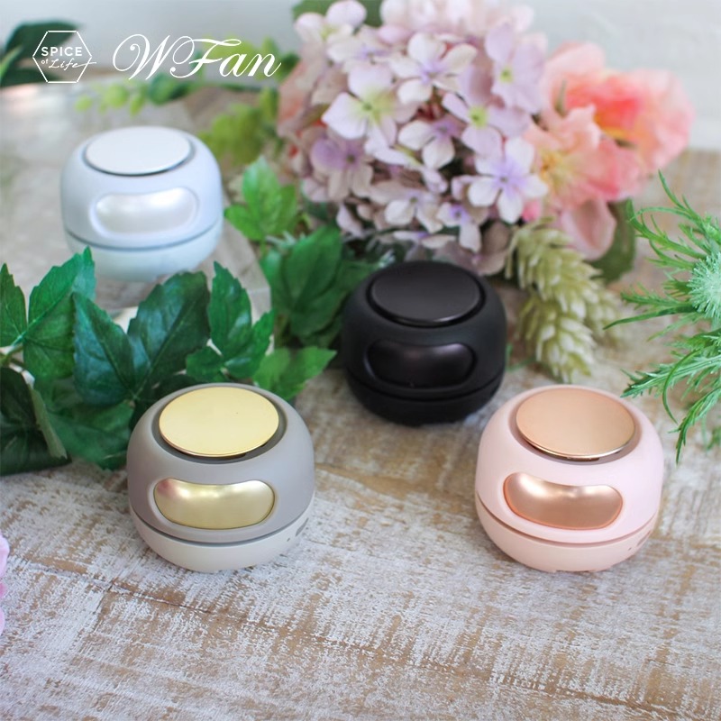 日本WFAN手持立式口袋风扇迷你随身便携式无叶小风扇usb充电挂腰户外运动小电扇