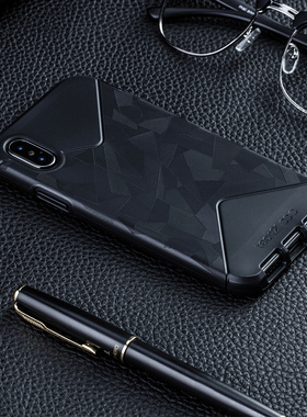 tech21适用苹果iPhone XS手机壳苹果X保护套iPhone XS菱格纹商务轻薄全包边潮男女软壳