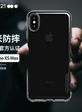 tech21适用苹果新品iPhone XS Max手机壳防摔轻薄手机保护套透明时尚外壳男女新款