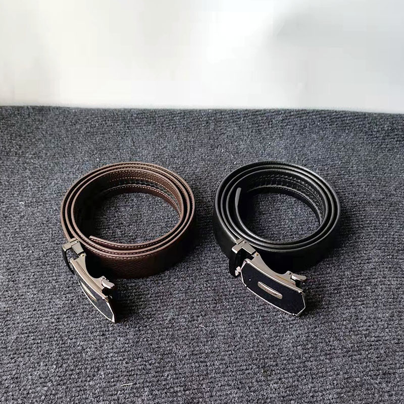 公司单双面头层牛皮自动扣男士皮带商务青年潮休闲年轻人裤腰带皮