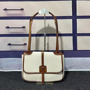 库存脏瑕疵包包女大容量托特布包高级感简约复古拼接帆单肩斜挎包