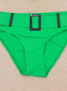 F607外贸原单高品质时尚绿色三角包臀比基尼女士泳裤特价