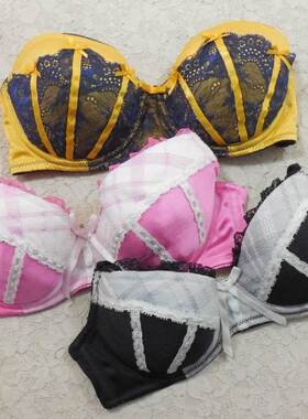 F193舒适钢圈三角杯少女款文胸性感透气美背聚拢蕾丝内衣70AA杯