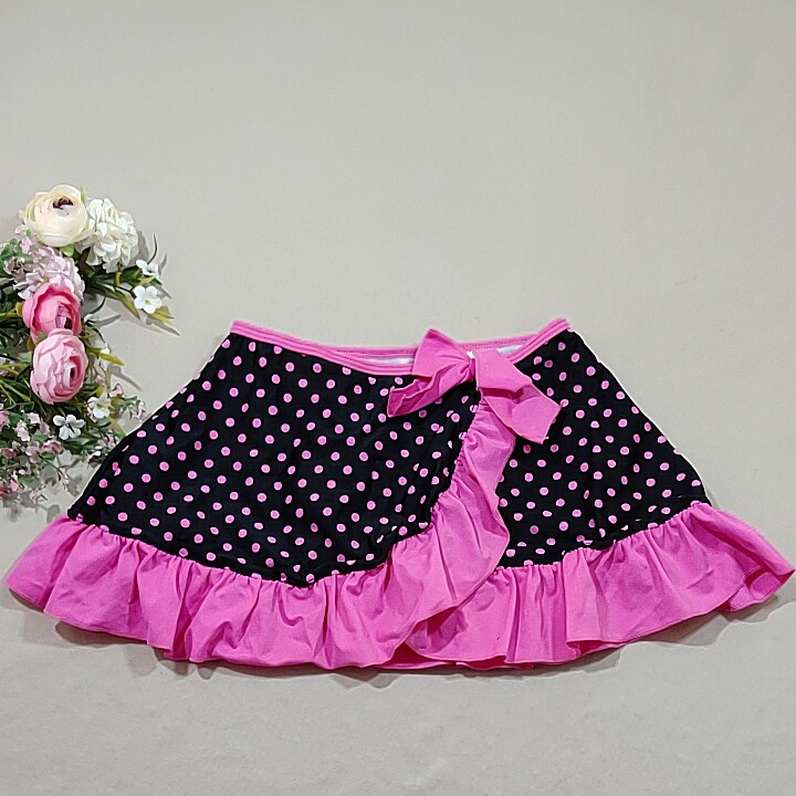 F612外贸原单高品质时尚波点女大童比基尼外搭裙特价