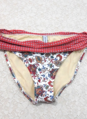 外贸原单 F158高品质时尚性感舒适碎花三角 中腰包臀比基尼泳裤