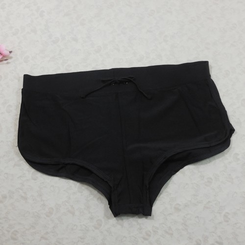 K726外贸泳衣女性感三角泳裤蝴蝶结加大码宽松紧度假沙滩比基尼黑