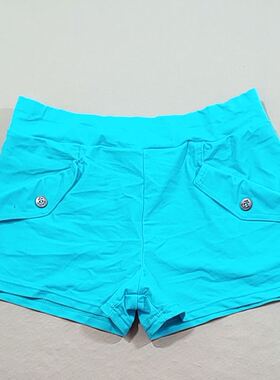 F569外贸原单高品质时尚蓝色平角比基尼外搭裤特价