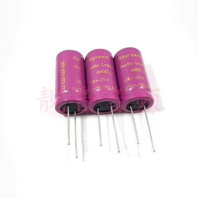 25V6800UF Rnyrexm金字 发烧音频滤波 电解电容 6800UF25V 18X35