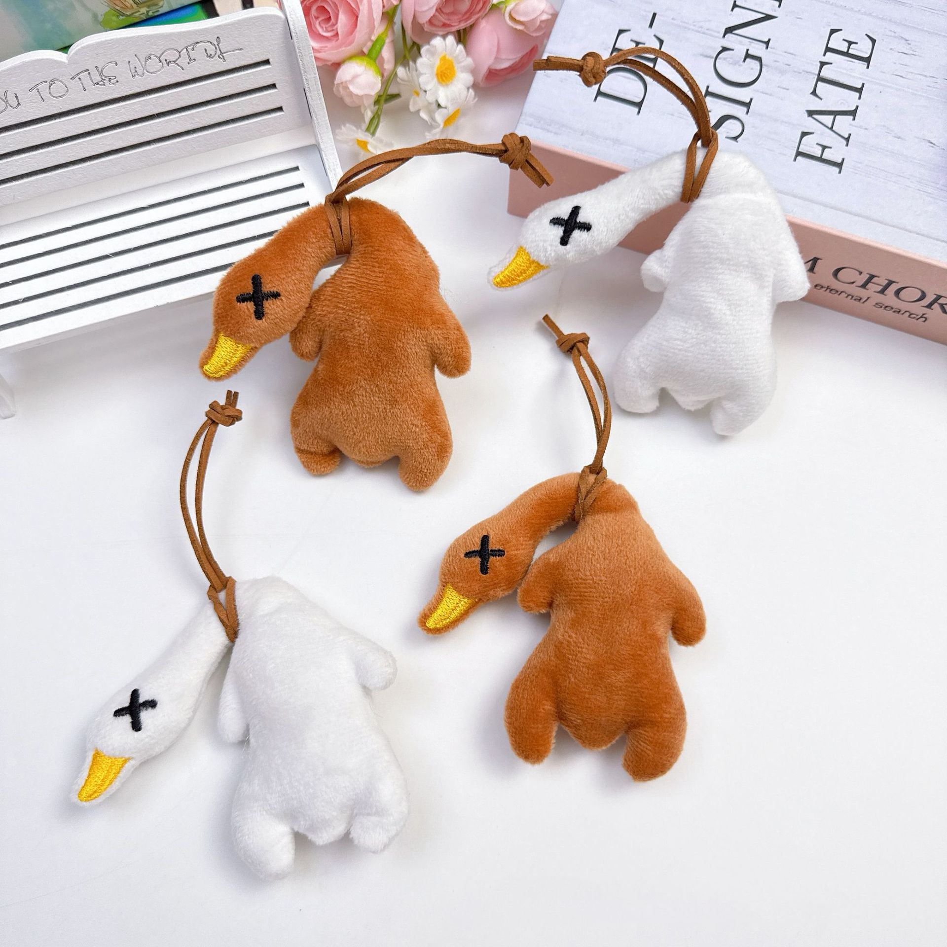 吱吱叫烤鸭大鹅公仔挂件挂饰玩偶