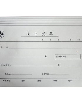 成文厚D304-75 支出凭单 增票大小手写财务单据 240x140mm支出单