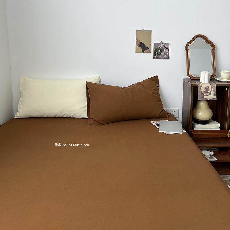 单件床单床笠1.8米床罩床套三件套水洗棉单双人枕套床垫防尘宿舍4