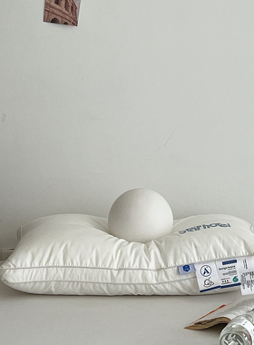 新款A类无荧光抗菌低枕头母婴中高枕芯全棉简约宿舍单人枕一对装