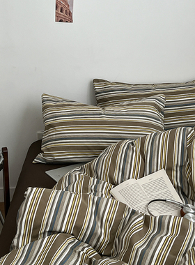 A类四件套纯棉全棉床上用品2025新款被罩被套床单学生三件套床笠4