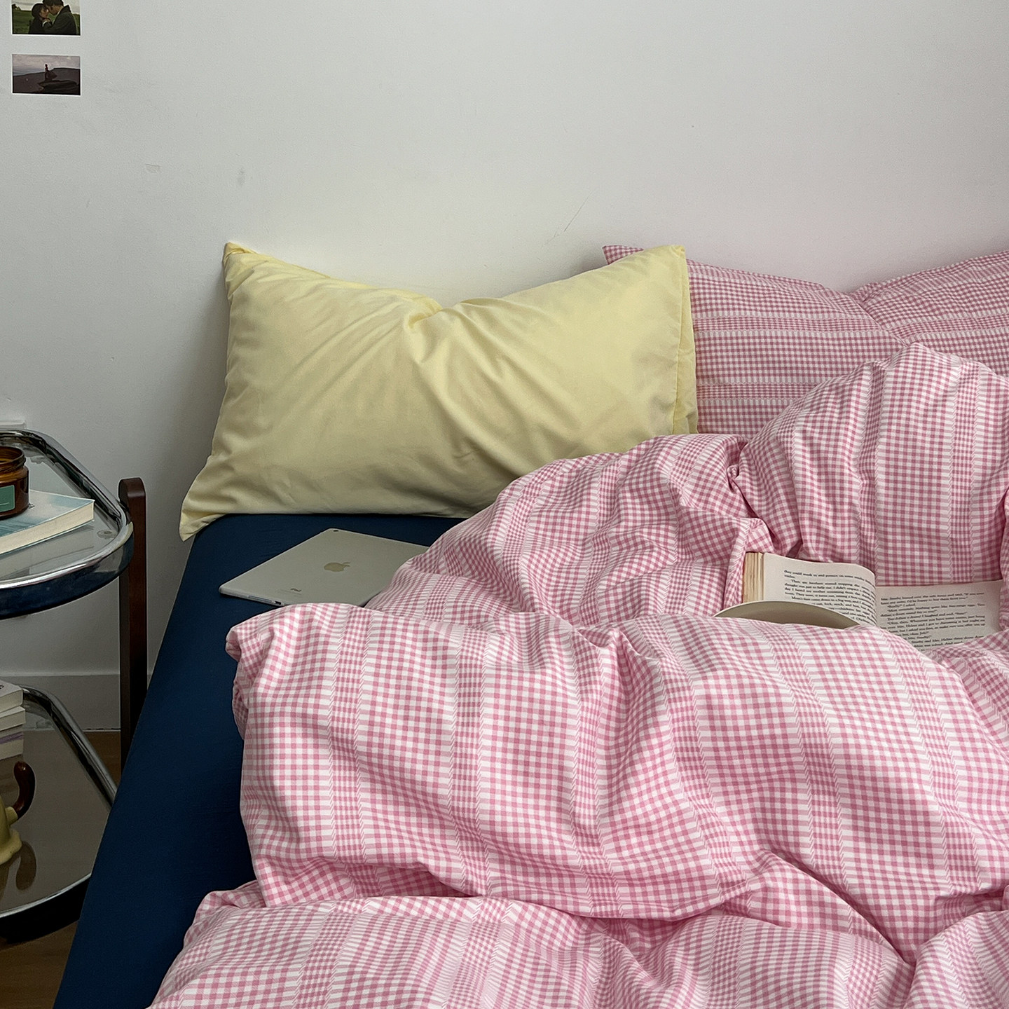 A类ins风全棉纯棉床上用品四件套被罩床单被套学生宿舍三件套床笠