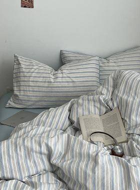 A类四件套纯棉全棉床上用品2025新款被罩被套床单学生三件套床笠4