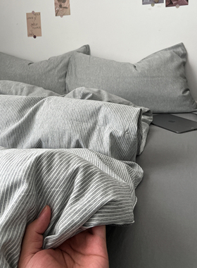 A类纯棉全棉四件套床上用品2025新款床单被套床笠学生宿舍三件套4