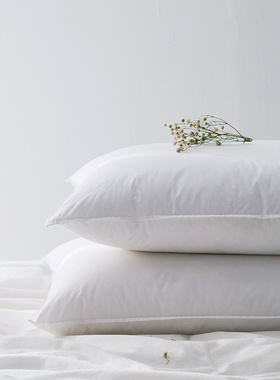 炒鸡舒服的枕芯呀！纯棉全棉枕头48*74cm一对装酒店双人羽丝绒枕