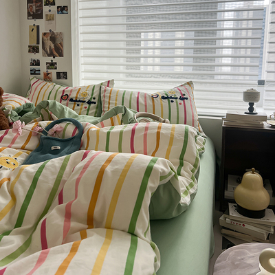 毛巾绣工艺款I被套单件三件套150x200x230cm被罩大学生宿舍单双人